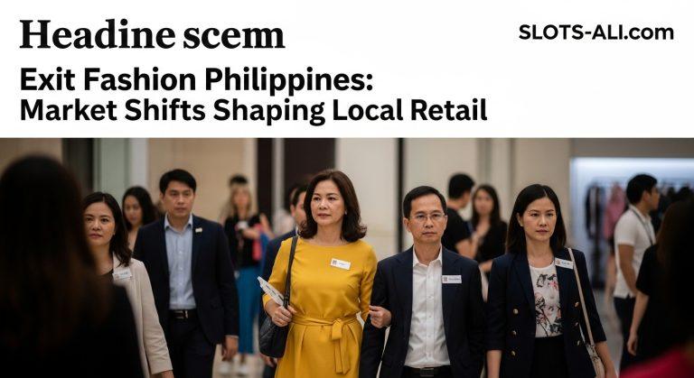 Philippine fashion retail scene with diverse storefronts and shoppers in a mall setting.