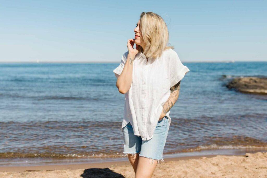 summer casual outfit t shirt shorts style