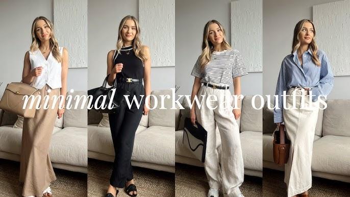 minimalist neutral outfit clean simple fashion style