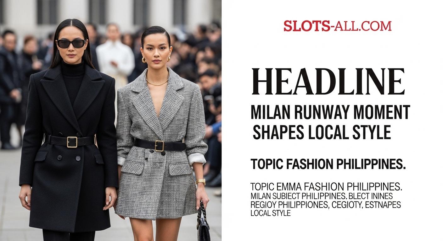 Emma Tiglao on a Milan Fashion Week runway representing emma Fashion Philippines, with media and designers applauding