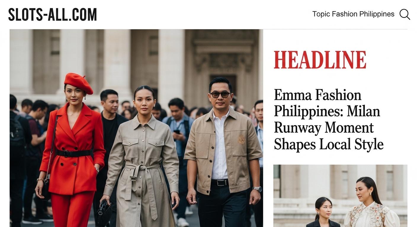 Emma Tiglao on a Milan Fashion Week runway representing emma Fashion Philippines, with media and designers applauding