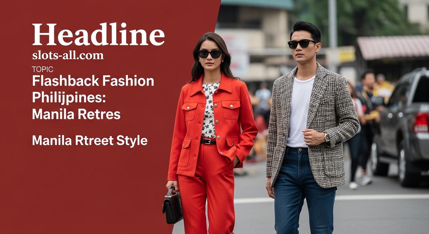 Manila street scene blending retro and modern fashion styles.
