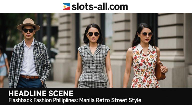 Manila street scene blending retro and modern fashion styles.