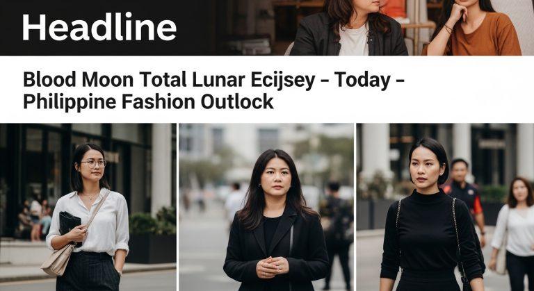 Editorial fashion shot during blood moon total lunar eclipse in the Philippines