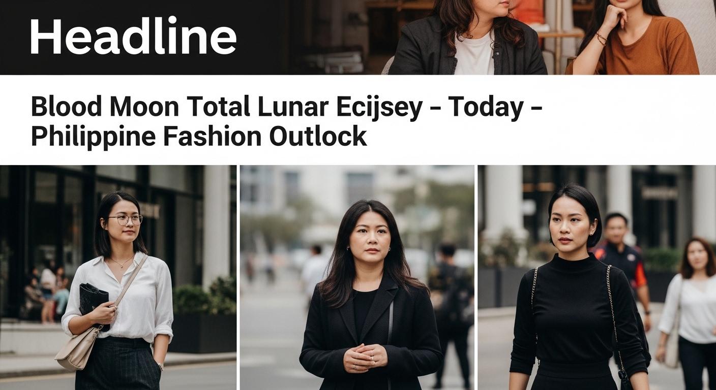 Editorial fashion shot during blood moon total lunar eclipse in the Philippines